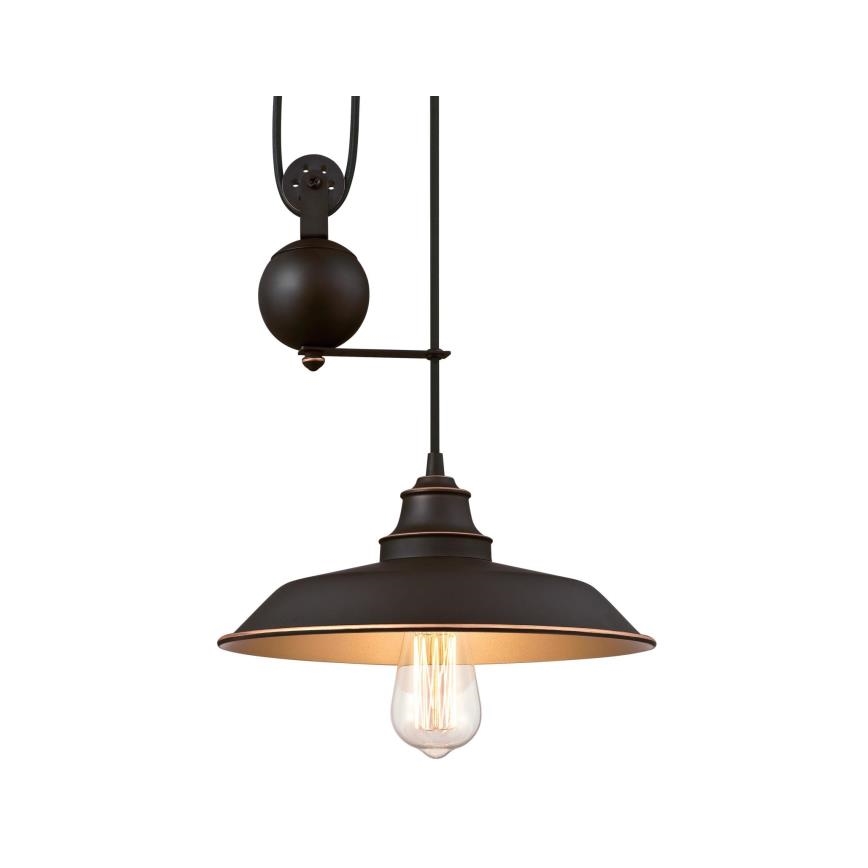 Westinghouse 6363240 - Lampadario LED sospeso con cavo IRON HILL 1xE27/60W/230V Ø 31 cm