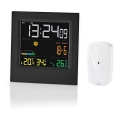 Wetterstation mit Farb-LCD-Anzeige 230V/3xAAA + 2xAA schwarz