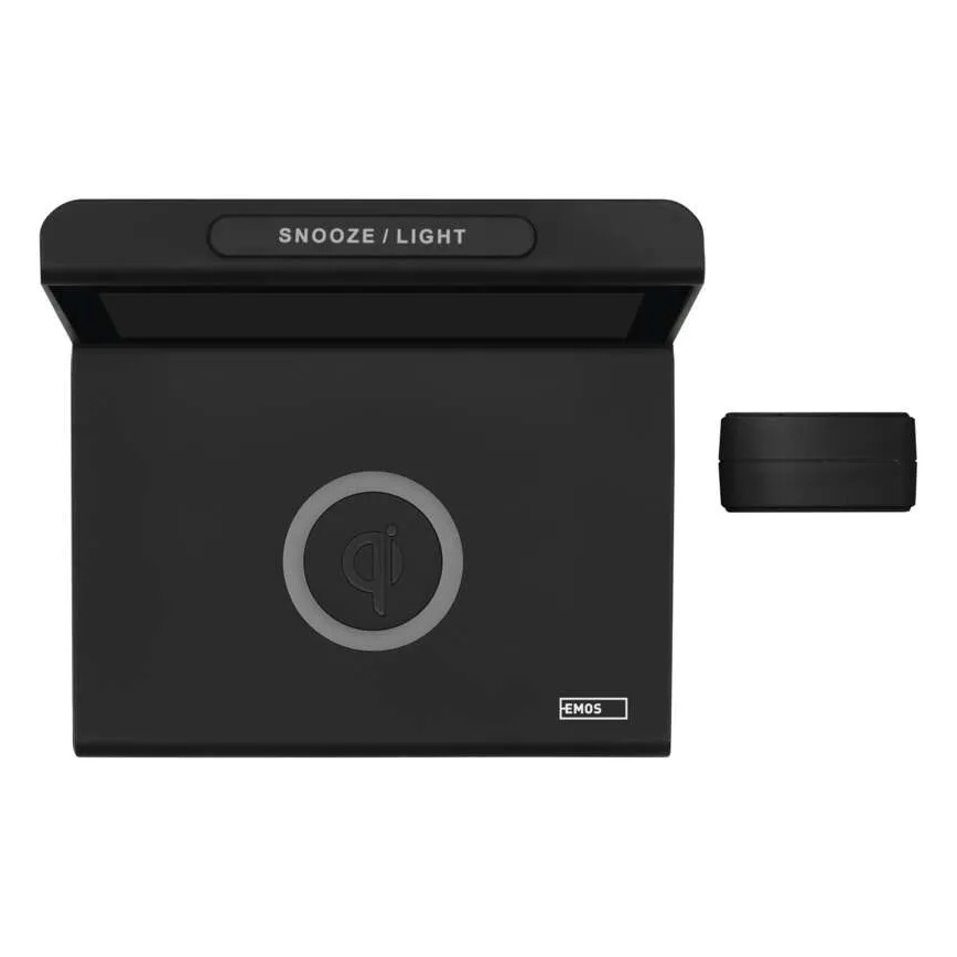 Wetterstation mit kabelloser Ladefunktion, 5V, 2×AA + 2×AAA, schwarz