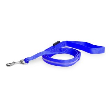Wiederaufladbare LED-Leine 120 cm 2xCR2032/5V/40 mAh blau