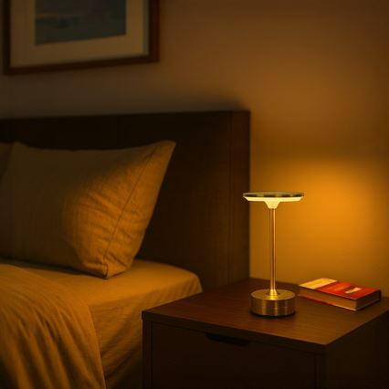 Wiederaufladbare LED-Touch-Schreibtischlampe TAVOLO LED/2,5W/5V 2400 mAh 3000-6000K gold