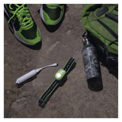 Wiederaufladbare LED‑Stirnlampe, USB, 1600 mAh, IPX6