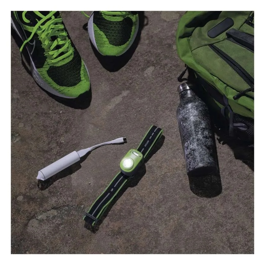 Wiederaufladbare LED‑Stirnlampe, USB, 1600 mAh, IPX6