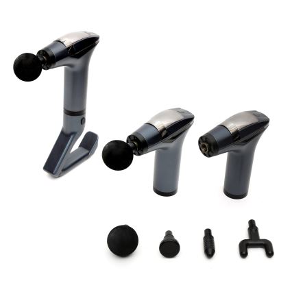 Wiederaufladbare Massagepistole mit 4 Köpfen und Riemen 25W/5V 1500 mAh