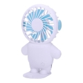 Wiederaufladbarer Taschenventilator 4,5W/5V 500 mAh weiß/blau