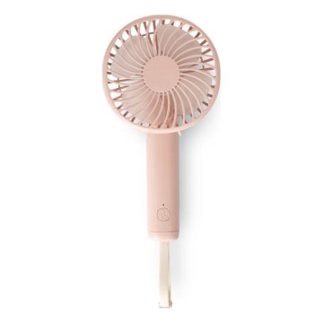 Wiederaufladbarer Taschenventilator 5 W / 5 V, 1200 mAh, Rosa