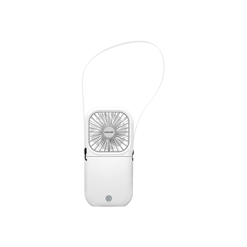 Wiederaufladbarer Taschenventilator 5W/5V 2500 mAh Weiß