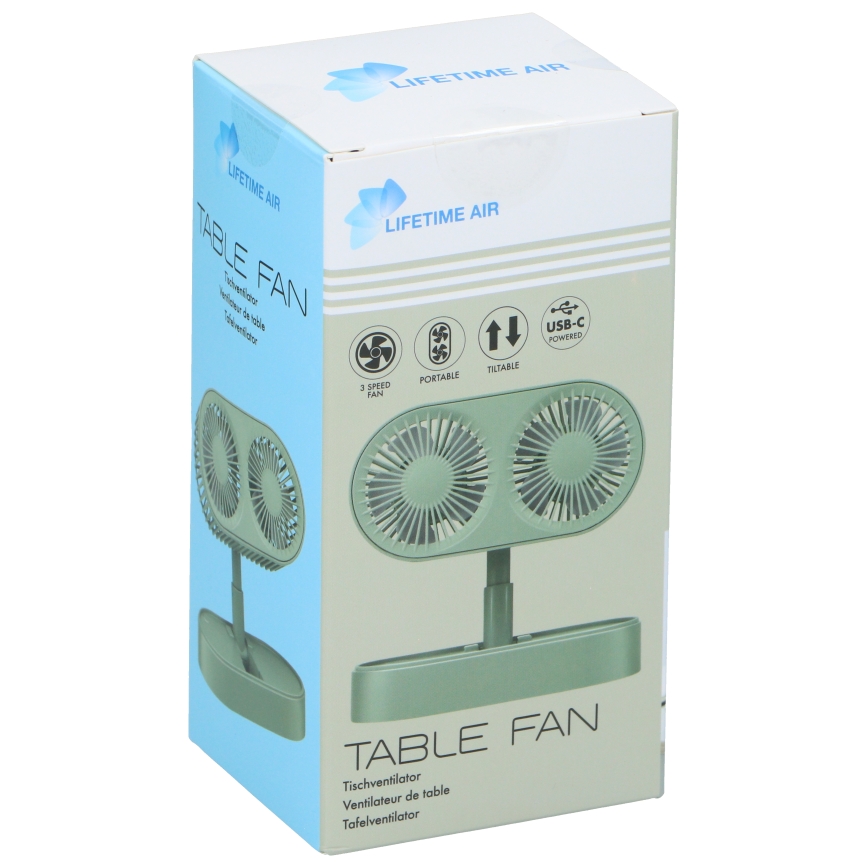 Wiederaufladbarer Tischventilator 3,7V 1200 mAh grün