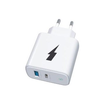 Winner Group - Adattatore a carica rapida 1xUSB-C + 1xUSB-A Power Delivery 38W bianco
