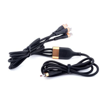Winner Group - Cavo USB 3in1 USB-C / Lightning, USB-C e Micro USB 100W 1,5 m nero