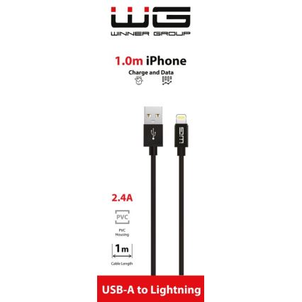 Winner Group - Cavo USB Lightning / USB-A 1m nero