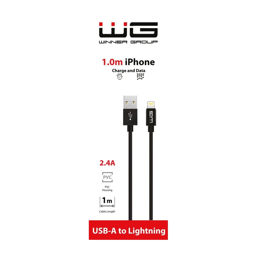 Winner Group - Cavo USB Lightning / USB-A 1m nero