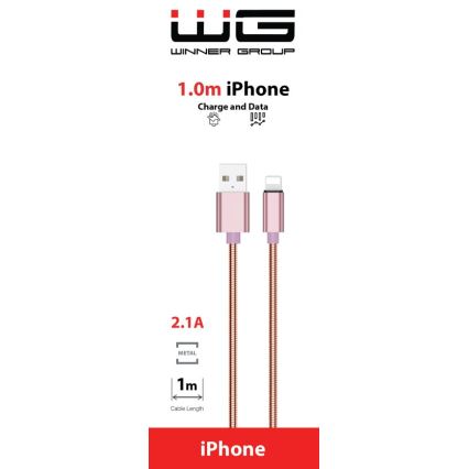 Winner Group - Cavo USB Lightning / USB-A 1m rosa