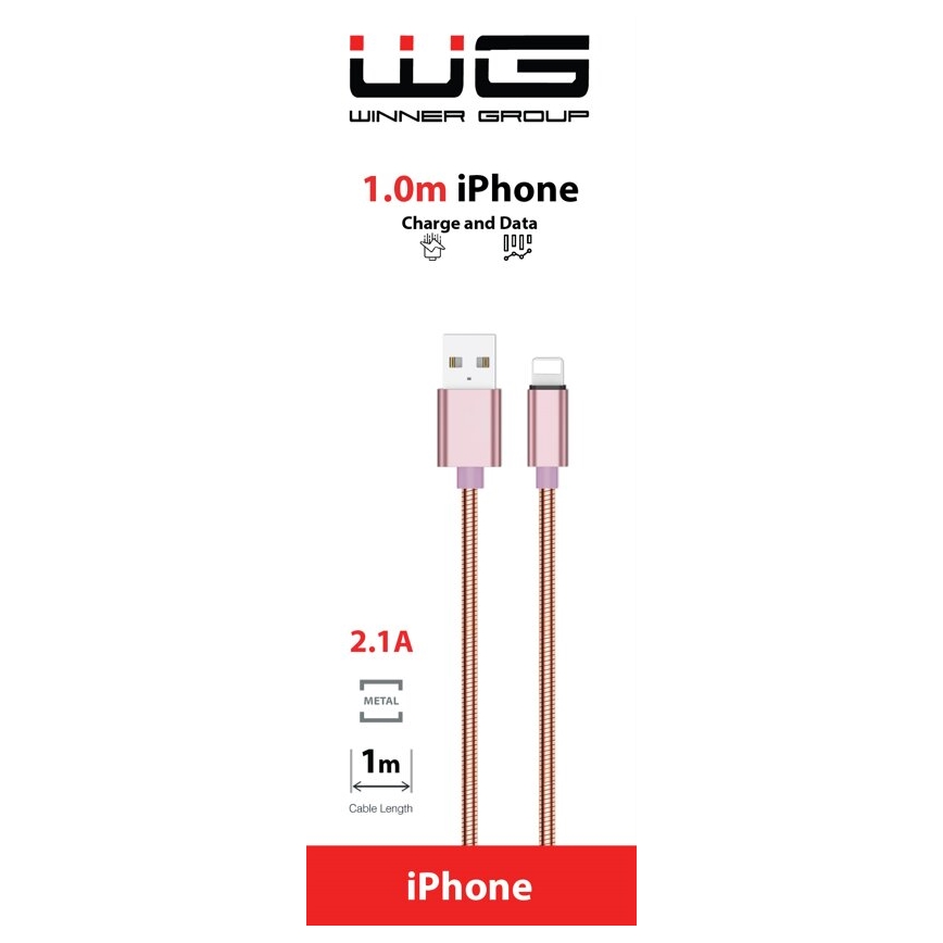Winner Group - Cavo USB Lightning / USB-A 1m rosa