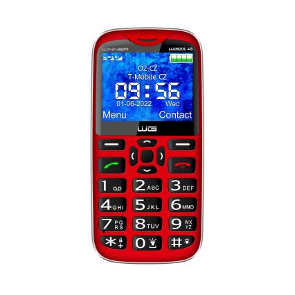 Winner Group - Cellulare per anziani 1600 mAh rosso