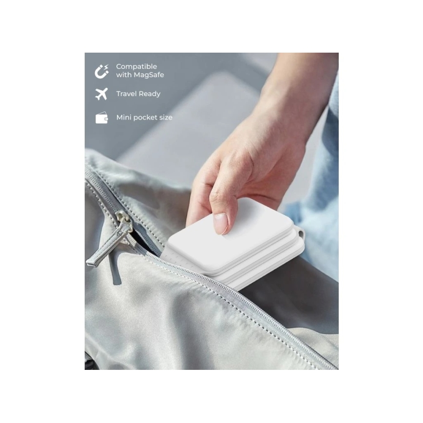 Winner Group - Chargeur sans fil pliable 3-en-1 MAXFLEX 22,5W blanc