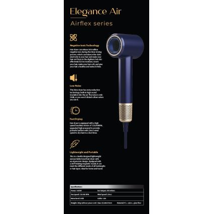 Winner Group - Haartrockner mit Ionisator Elegance Air 1600W/230V blau SCHUKO