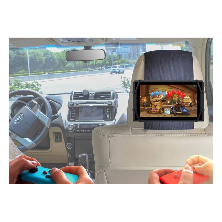Winner Group - Porta tablet in velcro per auto nero