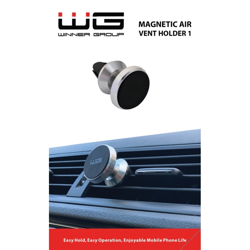 Winner Group - Porta telefono magnetico per auto argento