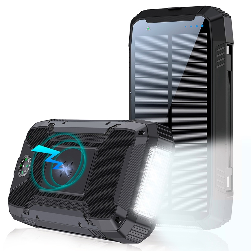 Winner Group - Powerbank mit kabelloser Aufladung und Solarpanel 20000 mAh 20W PD