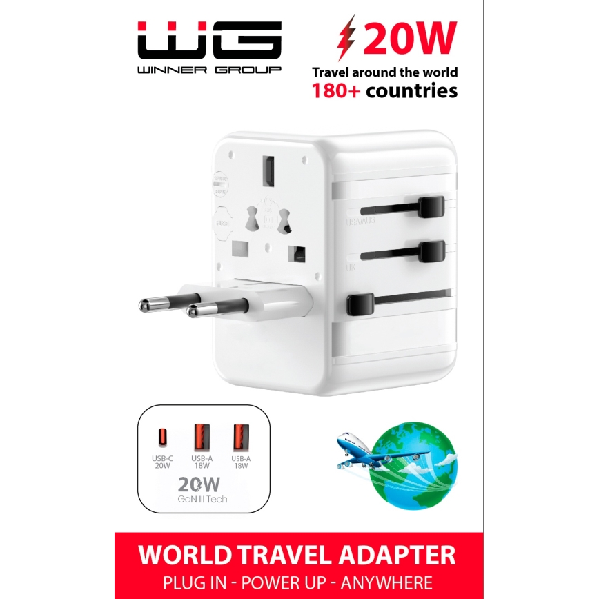 Winner Group - Reise-Schnellladeadapter Power Delivery 20W weiß