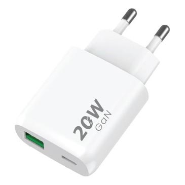 Winner Group - Schnellladeadapter 1xUSB-C + 1xUSB-A Power Delivery 20W weiß