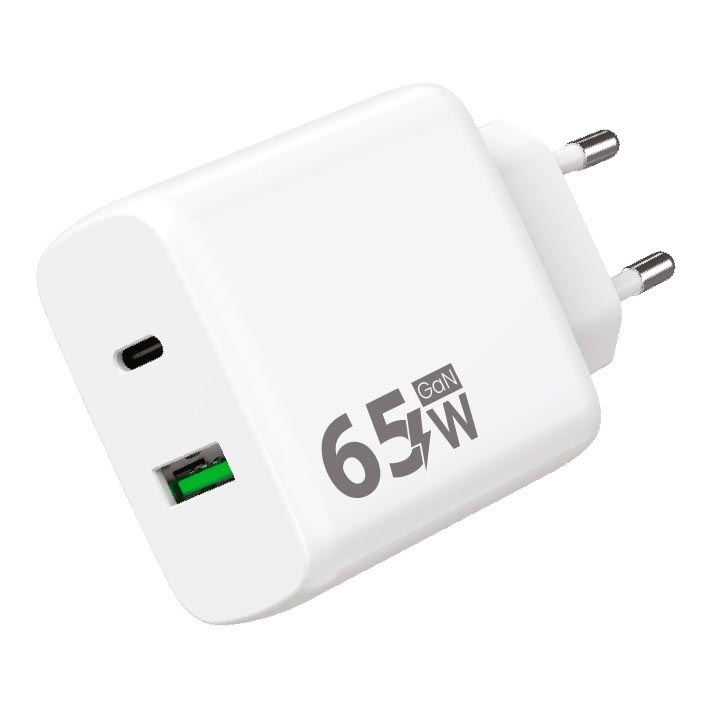 Winner Group - Schnellladeadapter 1xUSB-C + 1xUSB-A Power Delivery 65W weiß