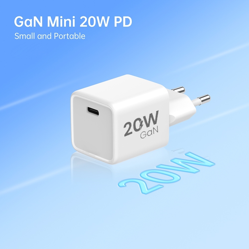 Winner Group - Schnellladeadapter 1xUSB-C PD 20W + USB-Kabel USB-C / USB-C 1m