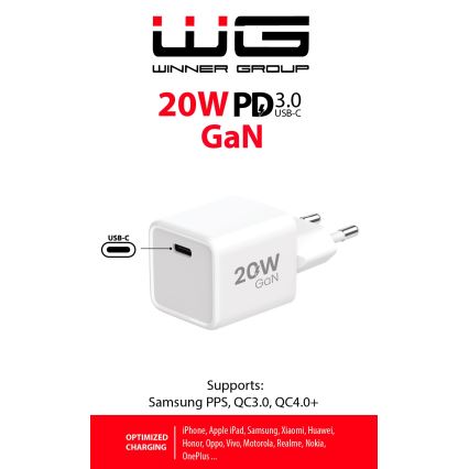 Winner Group - Schnellladeadapter 1xUSB-C Power Delivery 20W weiß