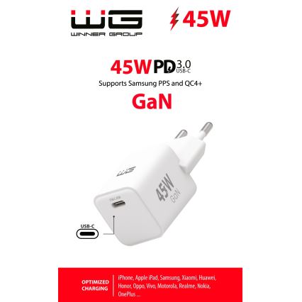 Winner Group - Schnellladeadapter 1xUSB-C Power Delivery 45W weiß