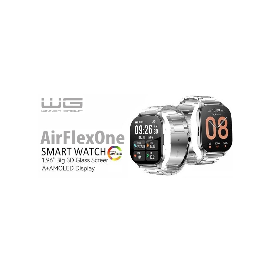 Winner Group - Smartwatch AirFlexOne 300 mAh IP68 argento