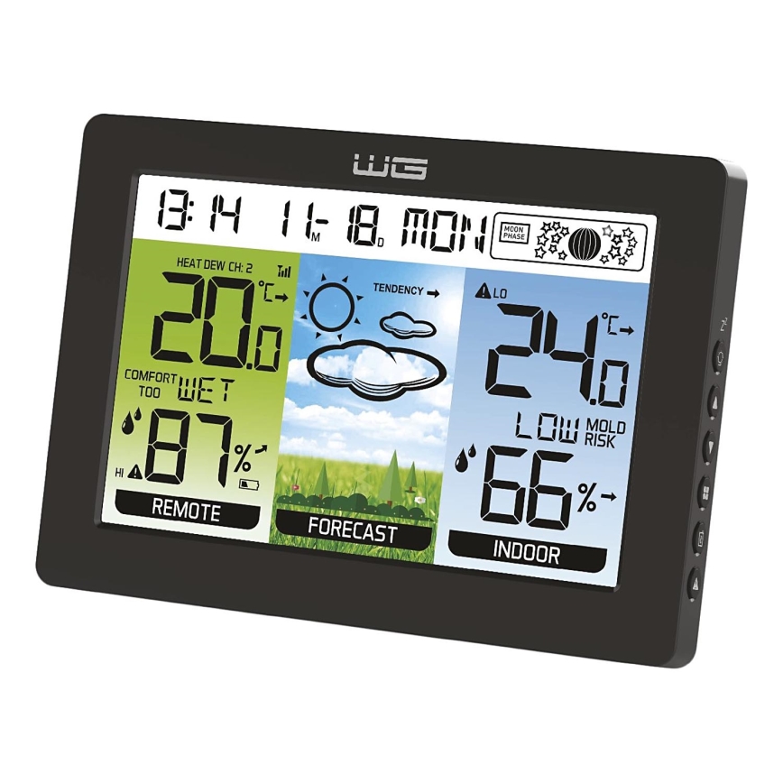 Winner Group - Station météo avec écran LCD et réveil, alimentée par 5 piles AAA