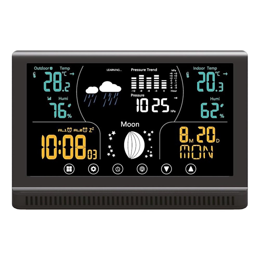 Winner Group - Stazione meteo con LCD display a colori e sveglia 5xAAA