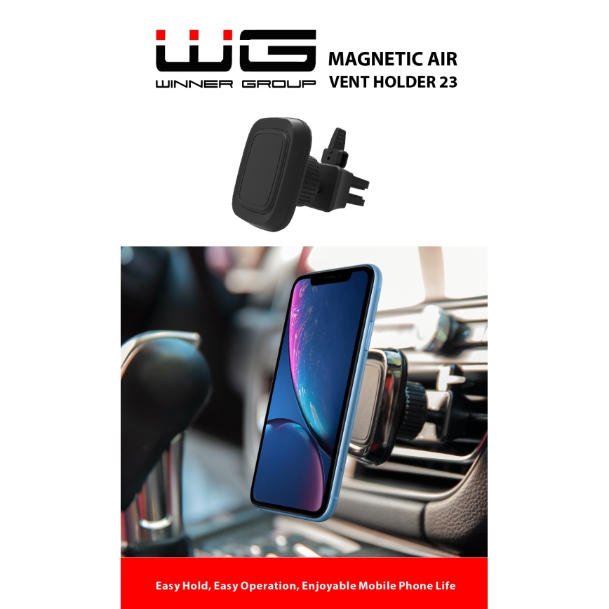 Winner Group - Support magnétique de téléphone pour voiture noir