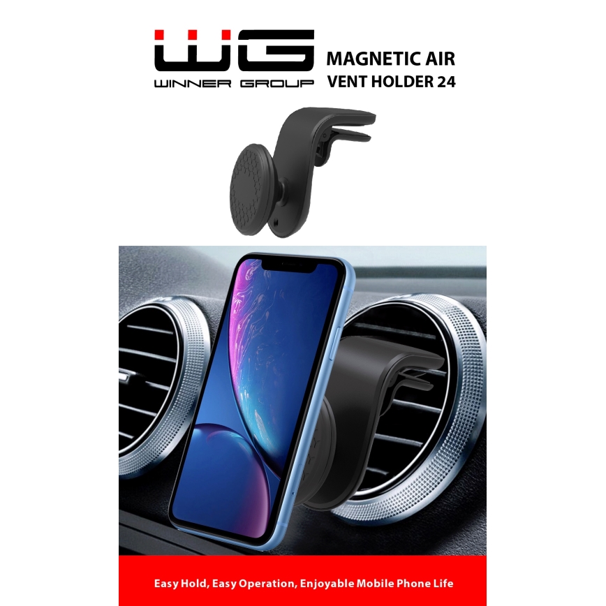 Winner Group - Support magnétique de téléphone pour voiture noir