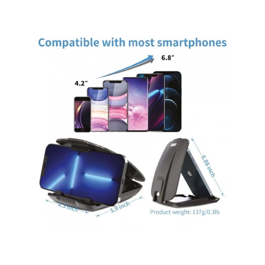 Winner Group - Support téléphone de voiture avec ventouse noir