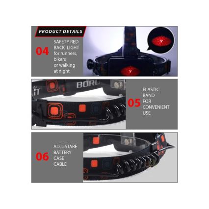 Winner Group - Torcia frontale ricaricabile LED 5V IPX4