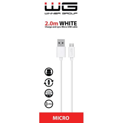Winner Group - USB-Kabel Micro USB / USB-A 2m weiß
