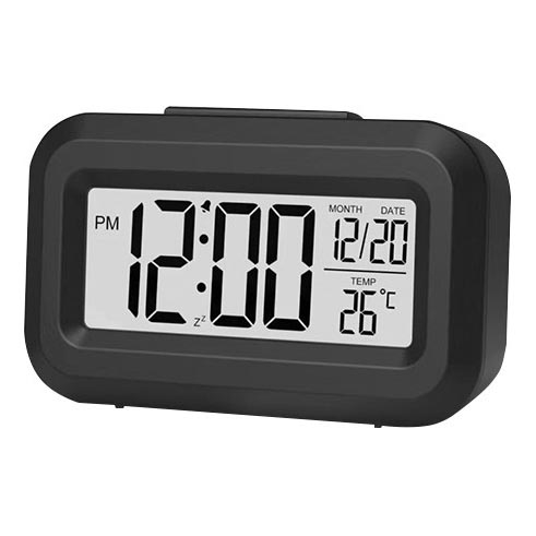 Winner Group - Wecker mit LCD-Anzeige und Thermometer 2xAAA schwarz