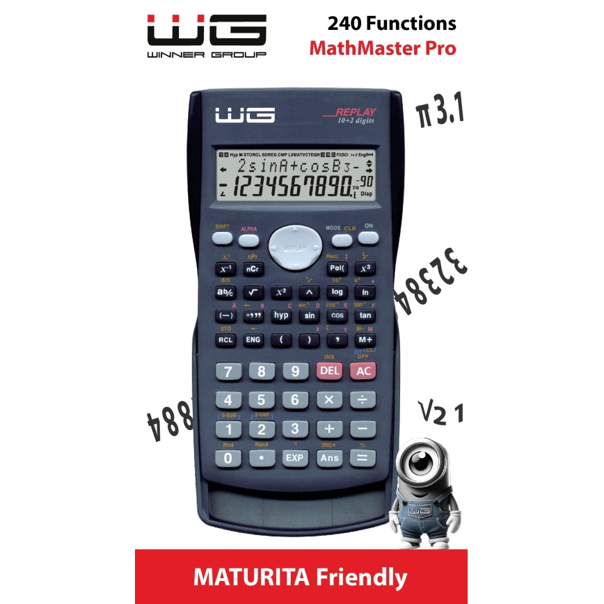 Winner Group - Wissenschaftlicher Taschenrechner MathMaster Pro 1xLR44 schwarz