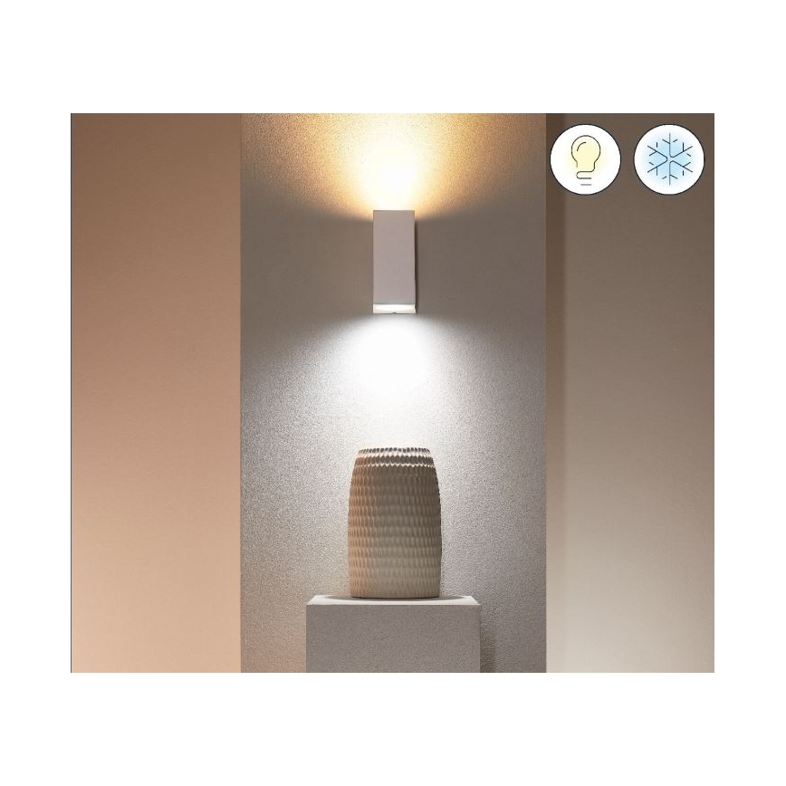 WiZ - Applique LED RGBW dimmerabile UP&DOWN 2xGU10/4,7W/230V 2200-6500K Wi-Fi CRI 90 bianco