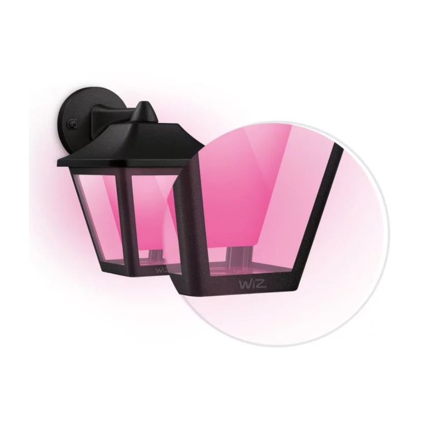 WiZ - Applique murale LED RGBW extérieure à intensité variable LED/9,5W/230V 2700-5000K IP44 Wi-Fi