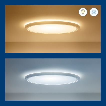 WiZ - Dimmbare LED-RGB-Deckenleuchte SUPERSLIM LED/22W/230V 2700-6500K Wi-Fi weiß