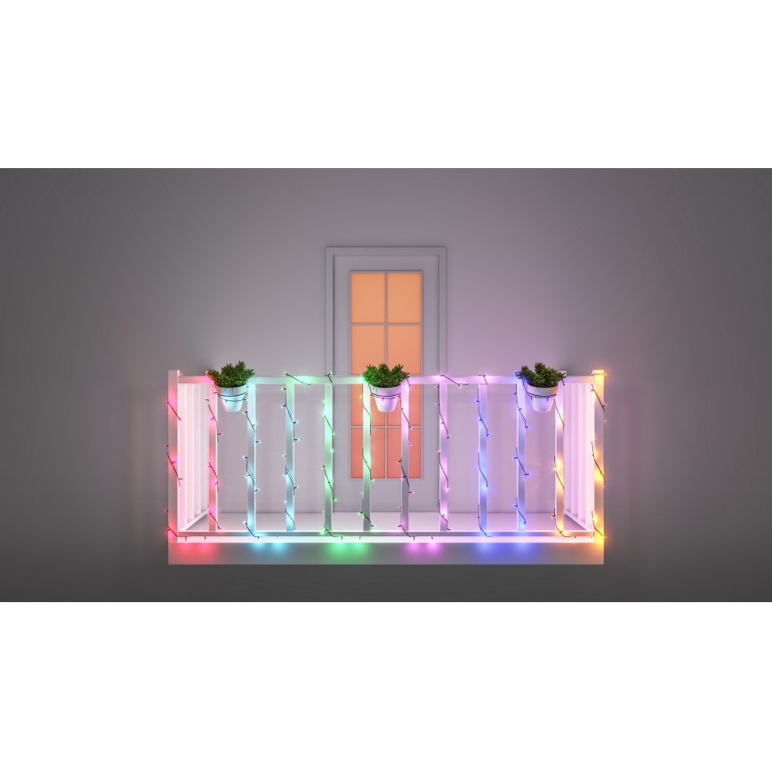 WiZ - Dimmbare LED-RGBW-Lichterkette für den Outdoor-Bereich 160xLED 20m IP44 2700-5000K Wi-Fi