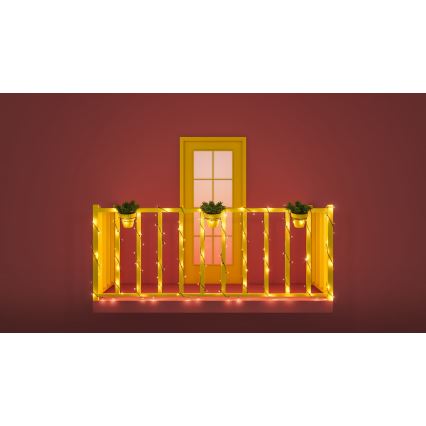 WiZ - Dimmbare LED-RGBW-Lichterkette für den Outdoor-Bereich 160xLED 20m IP44 2700-5000K Wi-Fi