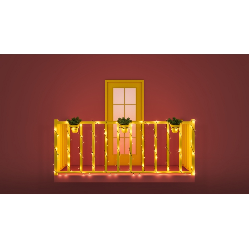 WiZ - Dimmbare LED-RGBW-Lichterkette für den Outdoor-Bereich 160xLED 20m IP44 2700-5000K Wi-Fi