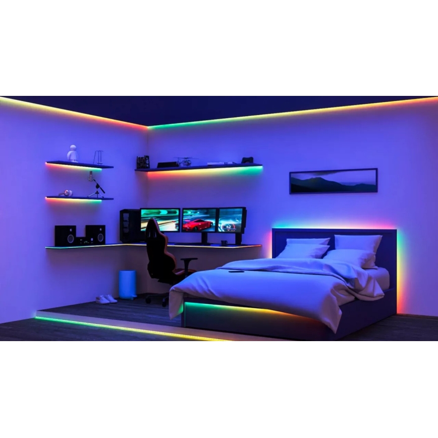 WiZ - dimmbarer LED RGBIC-Streifen 4m LED/10,2W/5V 2700-6500K Wi-Fi