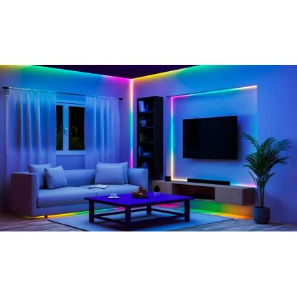 WiZ - dimmbarer LED RGBIC-Streifen 4m LED/10,2W/5V 2700-6500K Wi-Fi