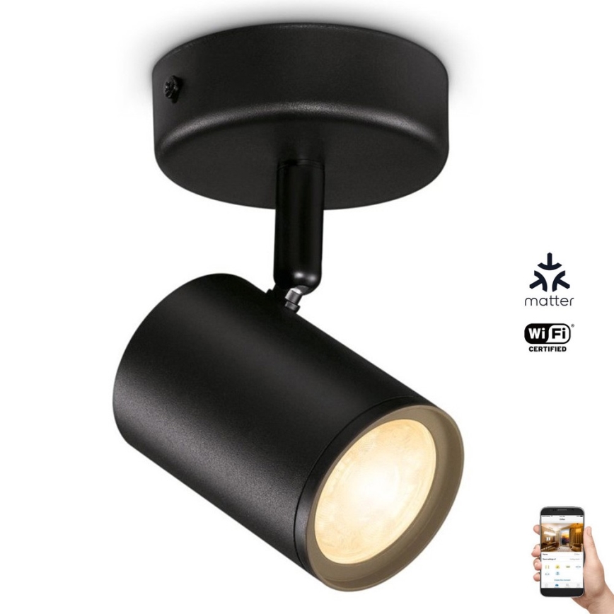 WiZ - Faretto LED dimmerabile IMAGEO 1xGU10/4,9W/230V 2700-6500K CRI 90 Wi-Fi nero