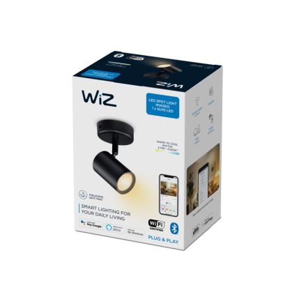 WiZ - Faretto LED dimmerabile IMAGEO 1xGU10/4,9W/230V 2700-6500K CRI 90 Wi-Fi nero